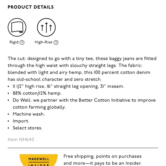 Madewell Baggy Straight jeans - Picture 6 of 9